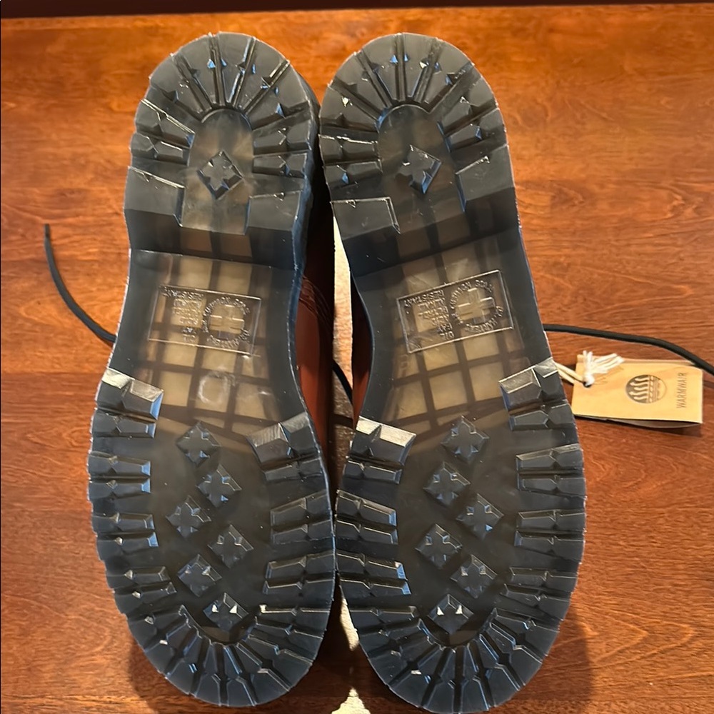 Dr. Martens Brown Leather Combat Boots with Air-Cushioned Sole - Picture 11 of 13